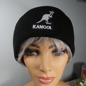Kangol Knit Cap Beanie Black with white logo